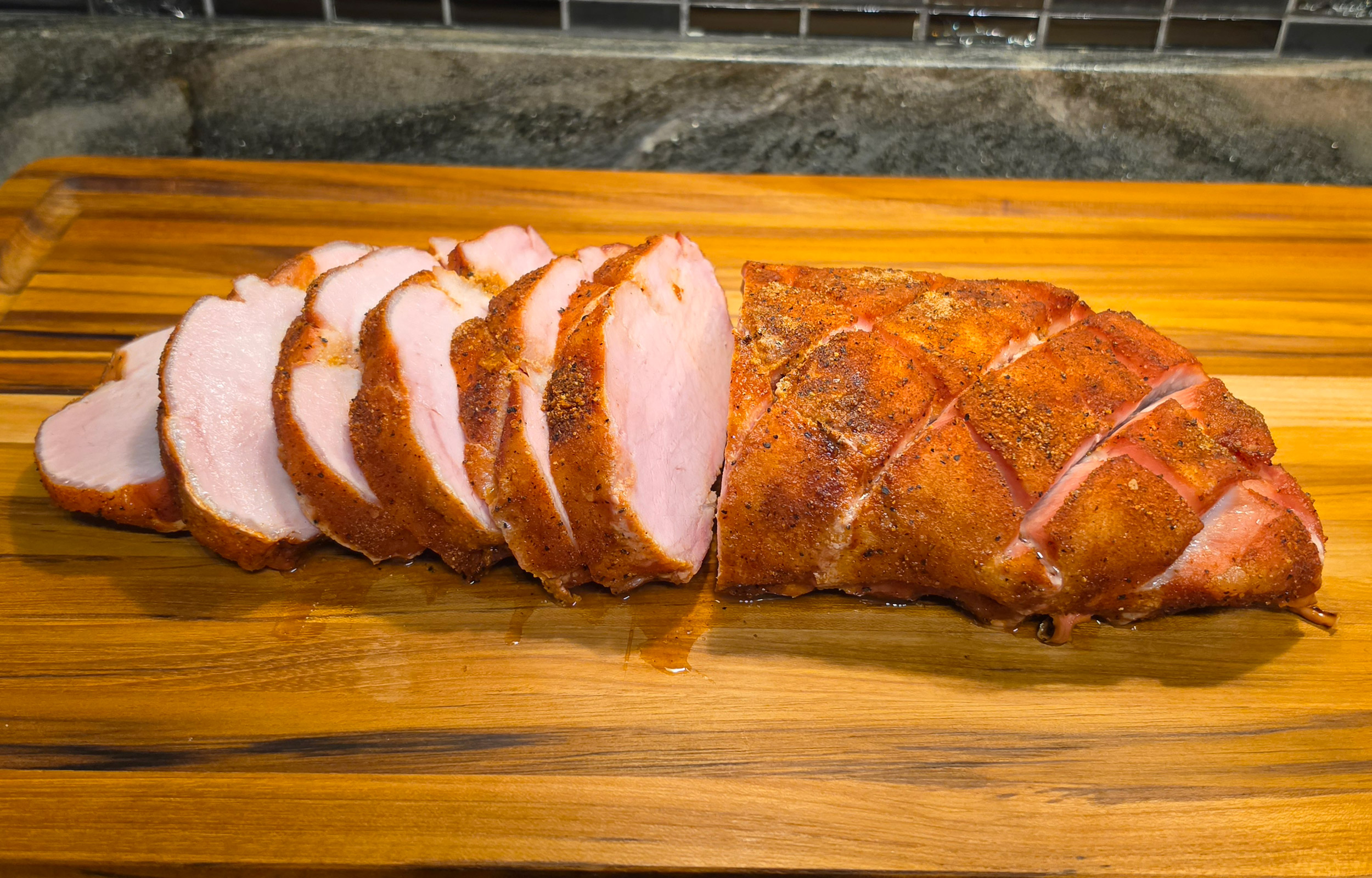 Smoked Pork Loin Roast with Low Carb Sweet Rub